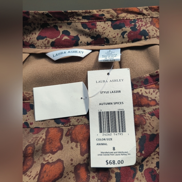 Laura Ashley Animal Print Silk Skirt - Picture 3 of 13